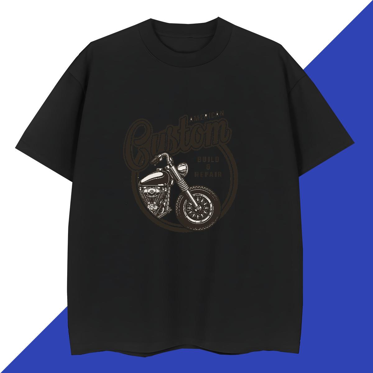 Cool Mens Tshirts 230g Cotton Casual Daily Wear Motorcycle Custom Printing Pure Cotton Fashion Casual T Shirts Men Tops Tees