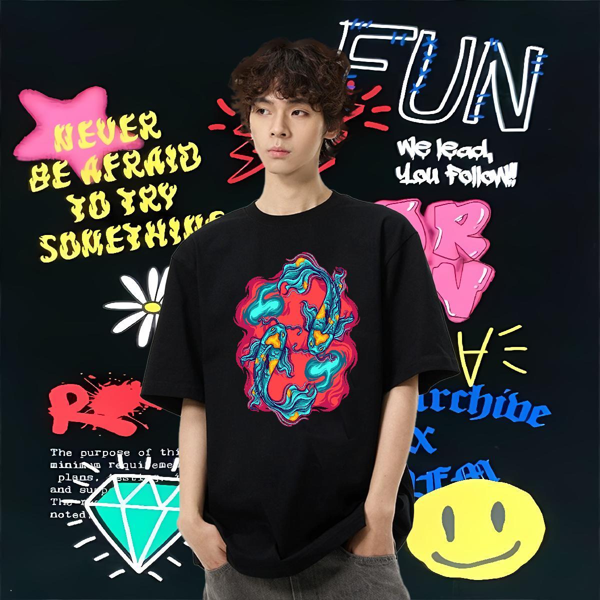 Designer Man T Shirts 100% Cotton 230g Outdoor Top Tees Breathable Crew Neck Comfortable Men Clothes T-Shirt Oversized 4XL