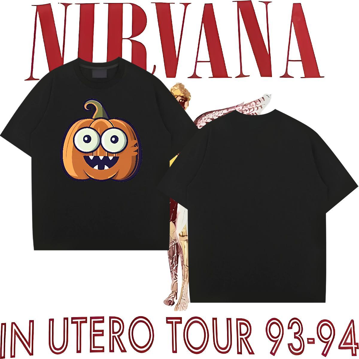 2024 New Men T Shirts 100% Cotton 230g halloween Casual Tops Shirt Round Neck Short Sleeve Popular Couples T Shirts Anime