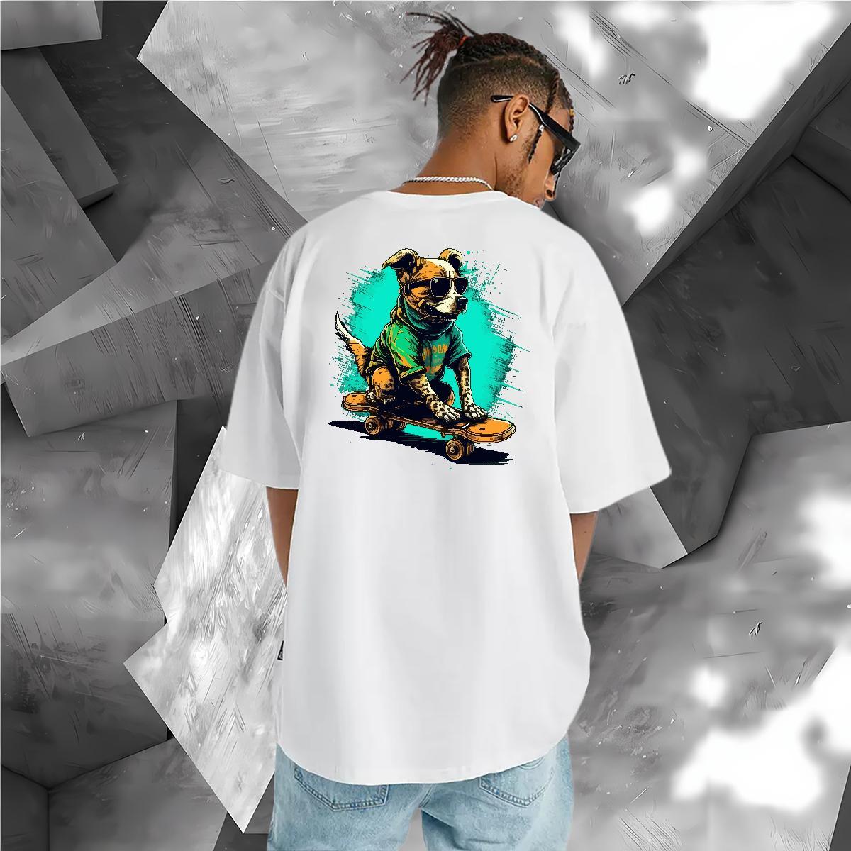New Designer T-Shirts 230g Pure Cotton dog Daily Outfit Wear Breathable Short Sleeve Free Shipping Men Tees DIY Printed