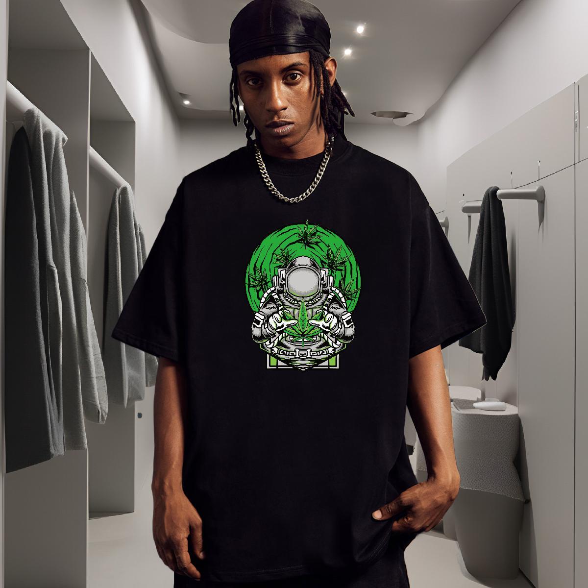 T Shirts Men 230g Cotton universe Daily Wear Breathable Crew Neck DIY Tshirt for Man Woman DIY Customized TOP Quality Tee Shirt