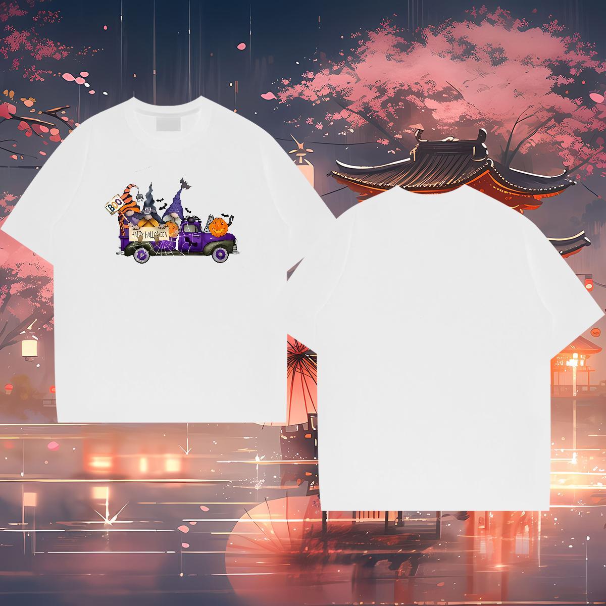 Fashion Designer Man T Shirts 230g Cotton halloween Street Top Tees Crew Neck Free Shipping Men Tops Tees Oversized 4XL