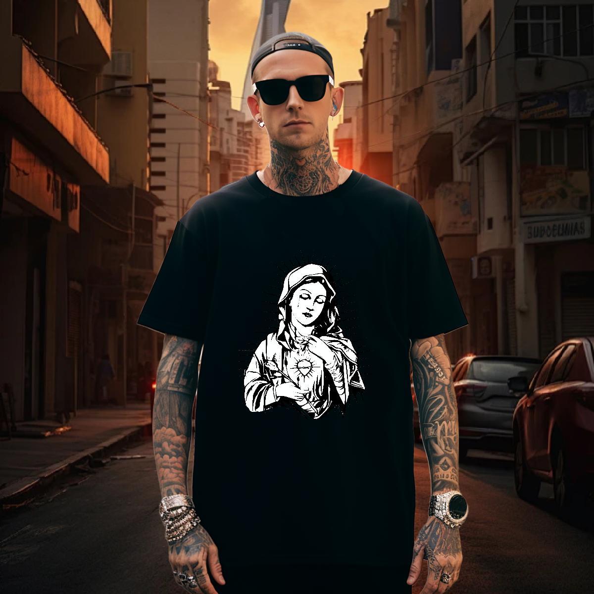 T Shirts Men 230g Pure Cotton nun Street Casual Crew Neck Custom Printed Men Tops Tees Free Shipping Wholesale Clothings