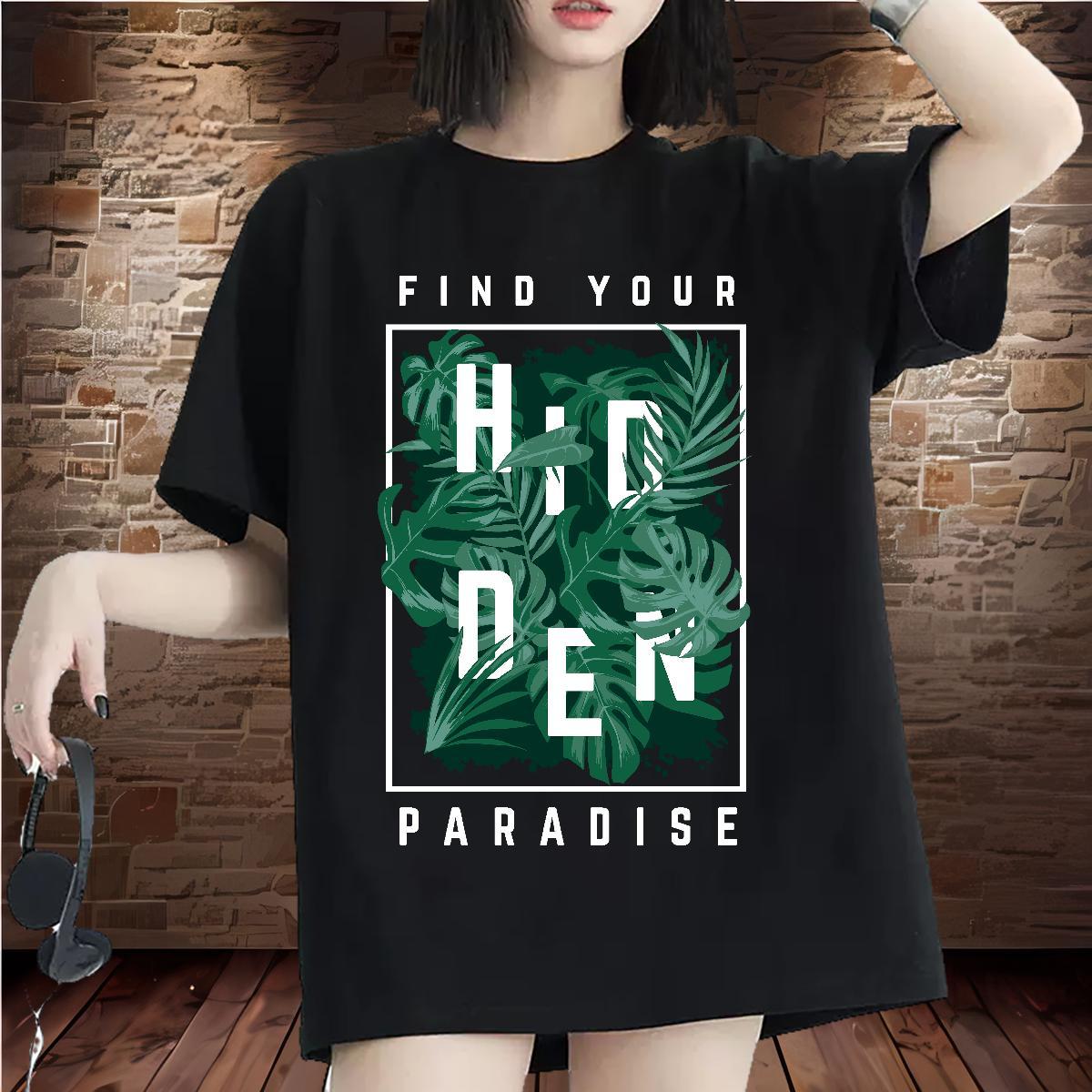 Unisex Woman T Shirts O Neck Short Sleeves Women Tees Custom Printed tree Hip Hop Street 230g Pure Cotton DIY Polos