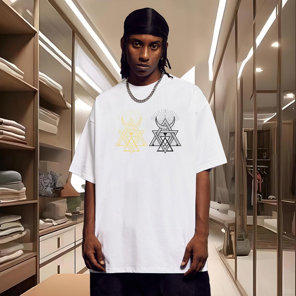 Men T Shirts 230g Cotton totem Summer Casual Crew Neck Breathable Custom Printing Men Clothes T-Shirt Wholesale Free Shipping Tshirts