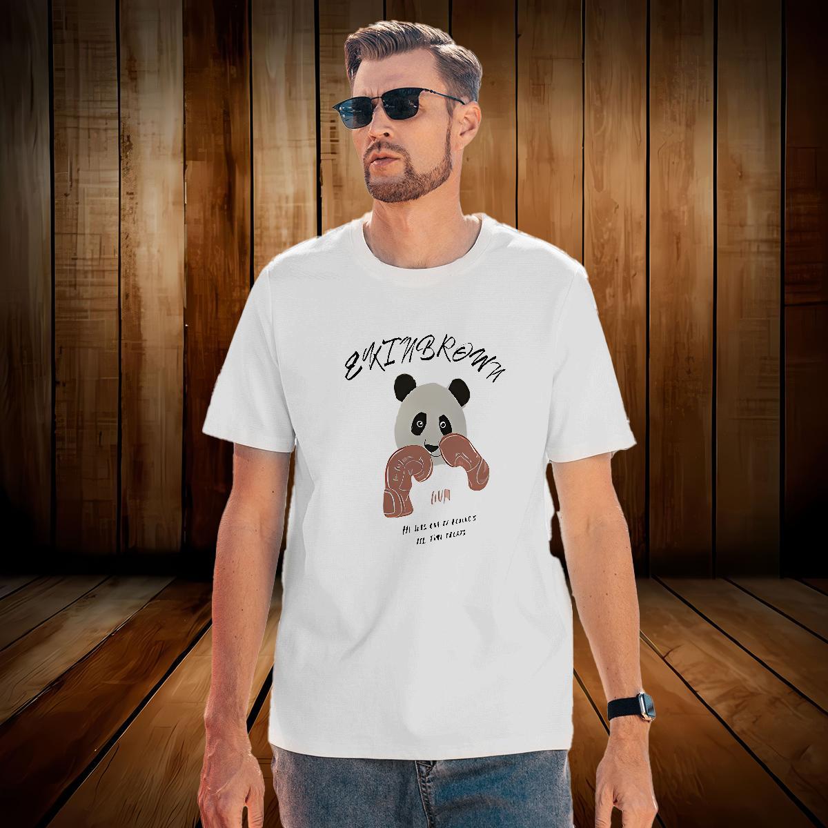 Man T Shirts 230g Pure Cotton Casual Beach Breathable Short Sleeve Graphic Men Clothes T-Shirt Fashion Casual Comfortable Top Tees