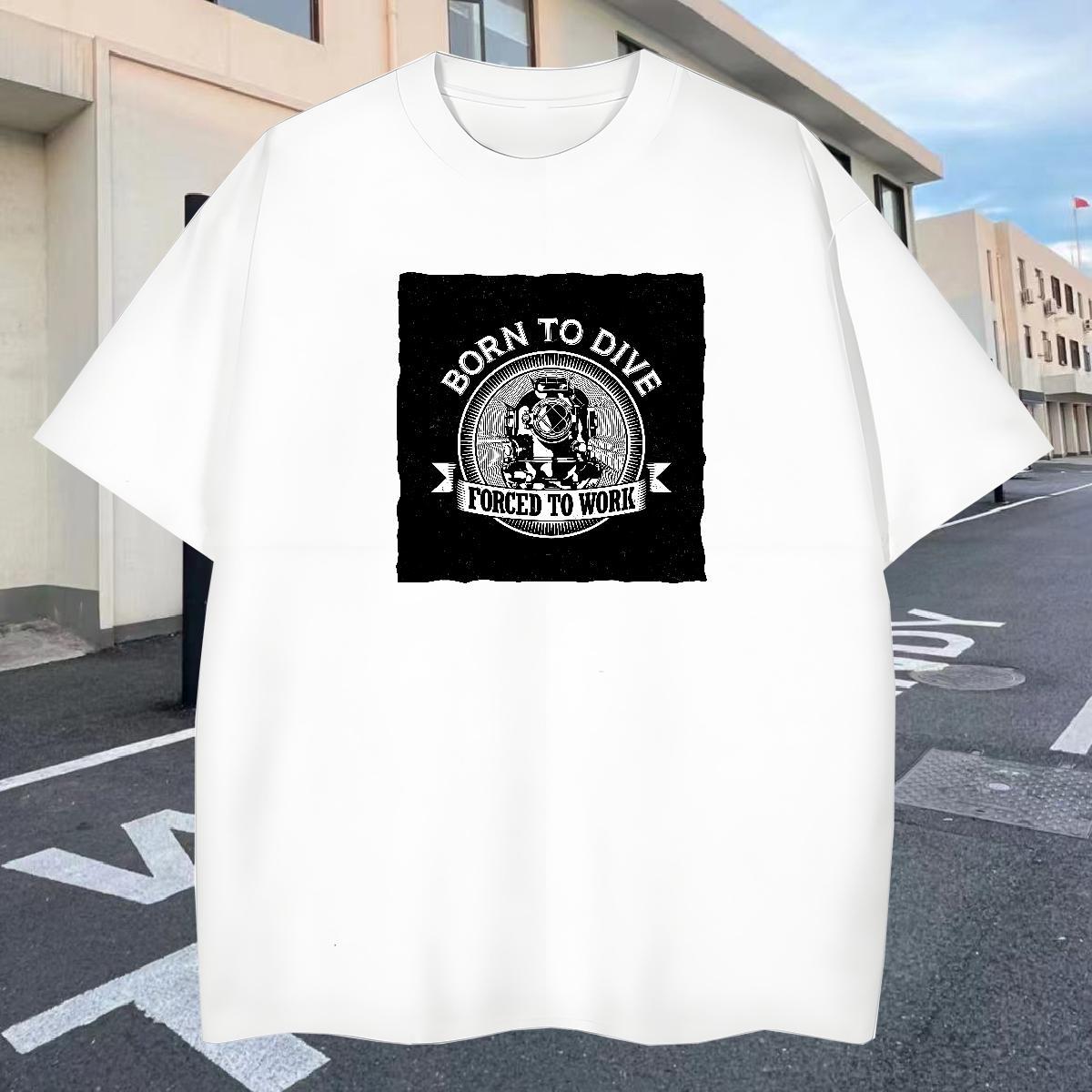 Cool Couples T Shirts 230g Cotton Hip Hop Street camera Customized Print O-Neck Short Sleeve Fashion Designer T shirt Tops