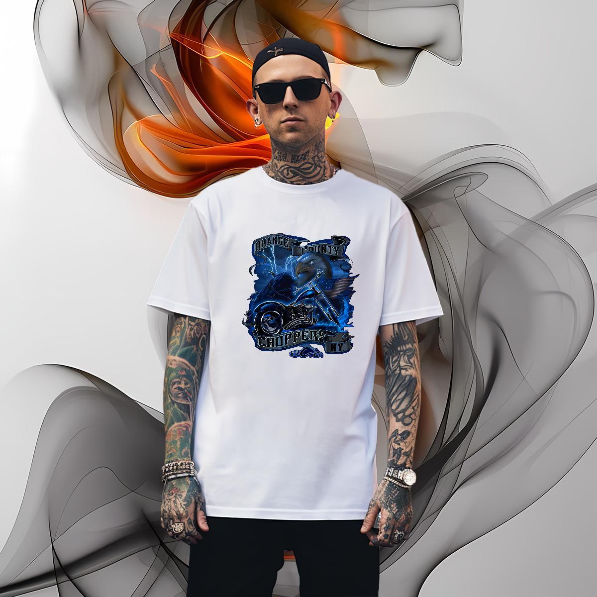 Mens T Shirts 230g Pure Cotton eagle Home Outdoor Breathable Short Sleeve Asian Size Men Tops Tees Factory Direct Classic Top Tees