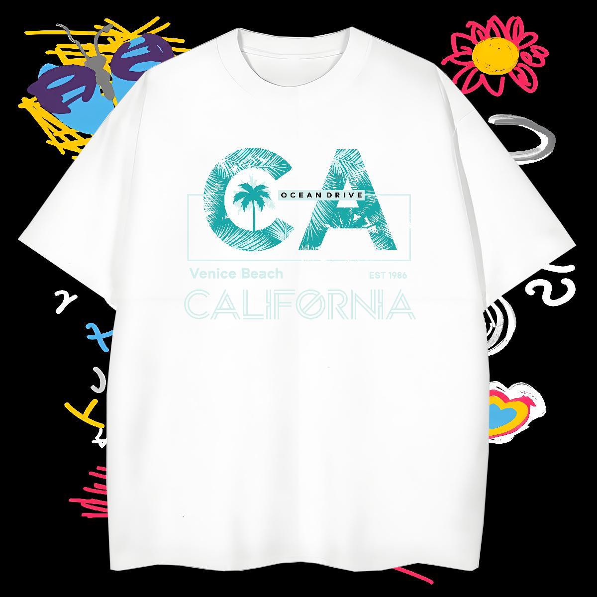 Casual New Men T Shirts 230g 100% Cotton tree Street Tops Crew Neck Unisex Tshirt for Man Woman Plus Size Custom