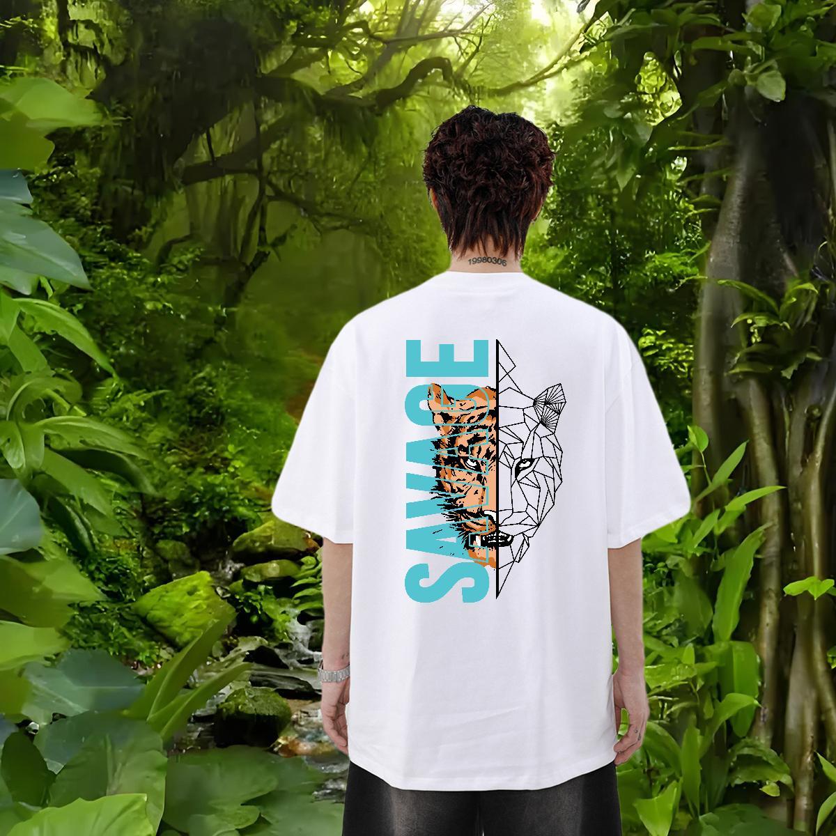 Casual New T-Shirts for Men 230g Pure Cotton Spring Summer Wear O Neck Short Sleeves Cool Design Men Clothes T-Shirt Oversized 4XL