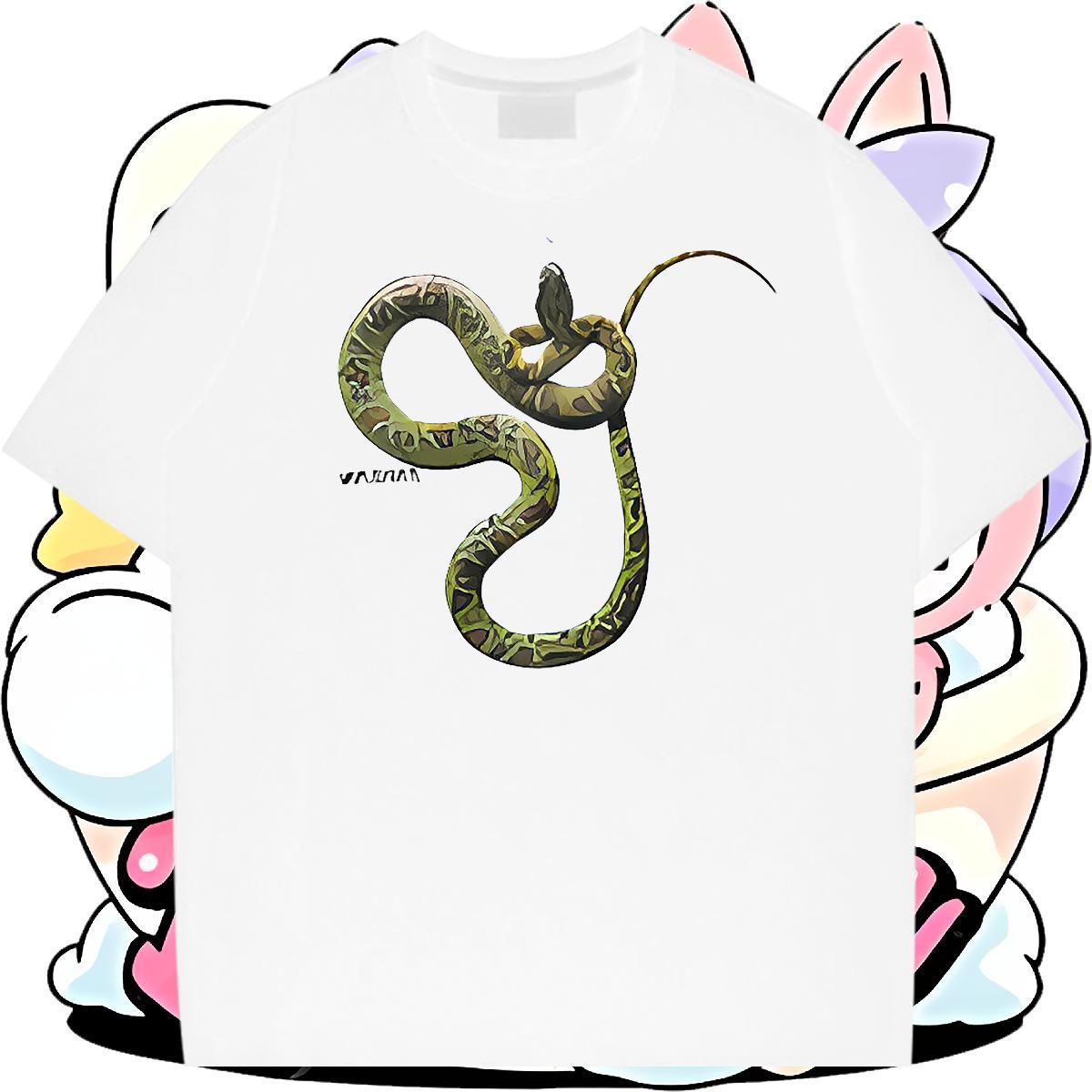 Cool Design Tshirt for Man Woman 100% Cotton 230g Beach snake Custom Big Size Breathable Short Sleeve 2024 DIY Man T Shirts Wear