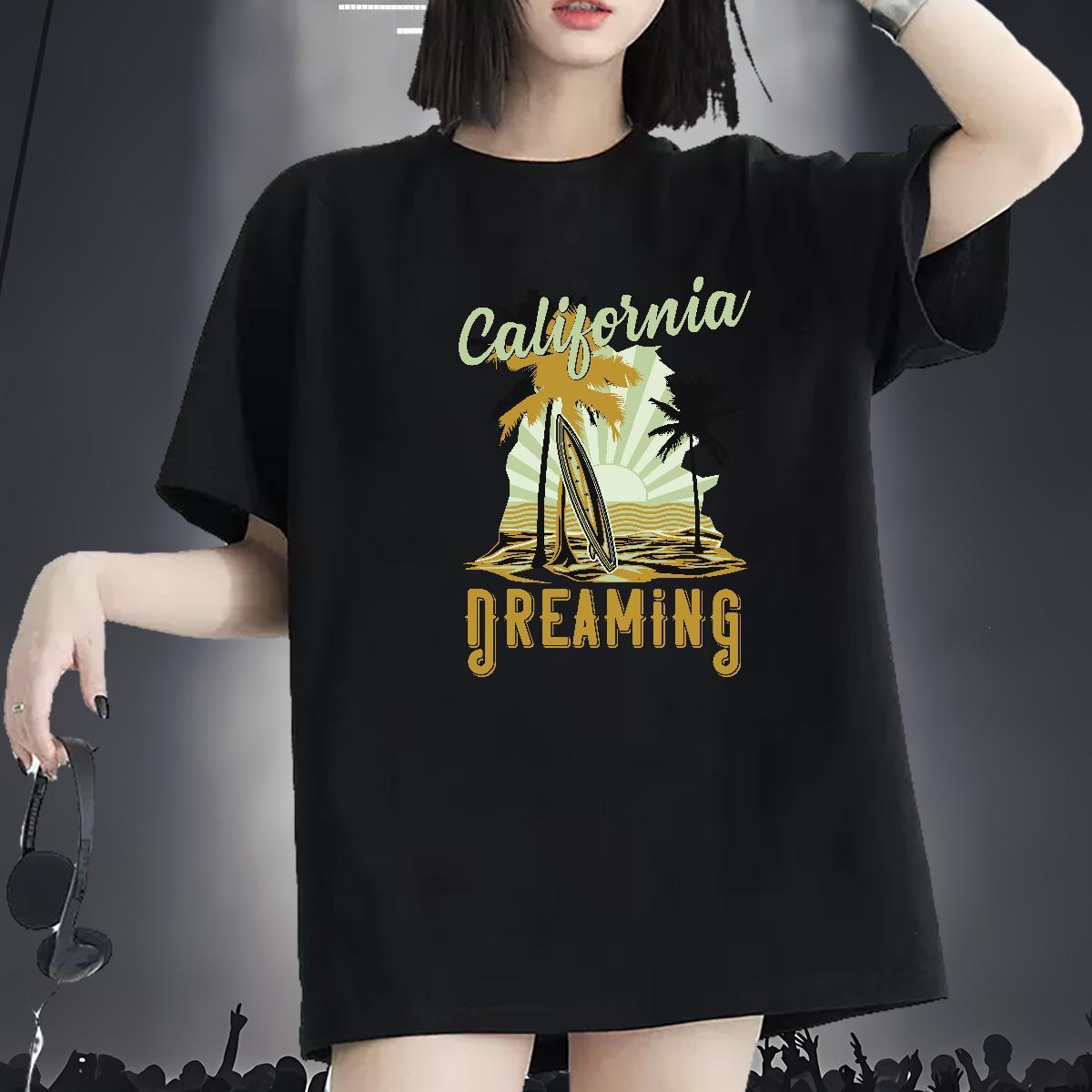 Popular Woman T Shirts Breathable Short Sleeve Lady T shirt Plus Size Custom tree Hip Hop Street 230g Cotton Fashion Tops Shirt