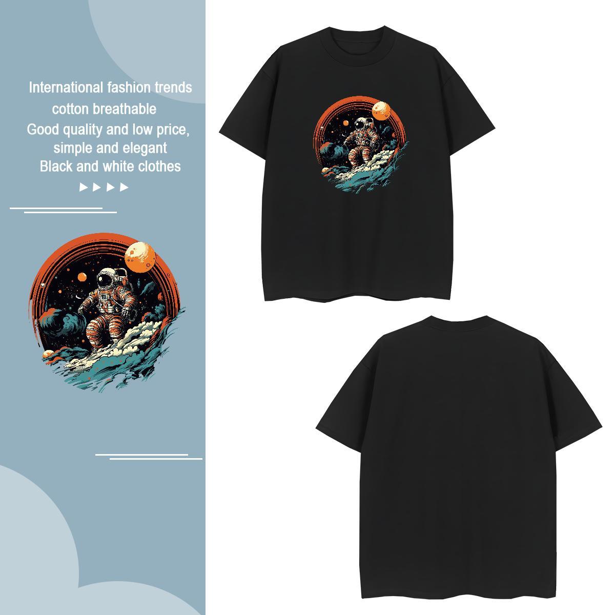 Mens T Shirts 230g Pure Cotton universe Street wear Hip Hop Short Sleeve O-Neck Oversized 4XL Tshirt for Man Woman 2024 Free Shipping Tops Shirt