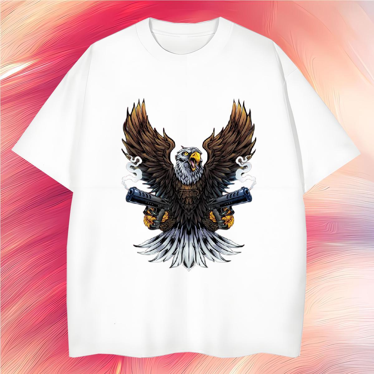 Fashion T-Shirts 230g Pure Cotton cool Casual Tees Shirts Breathable Crew Neck Brand Tshirts Anime Print