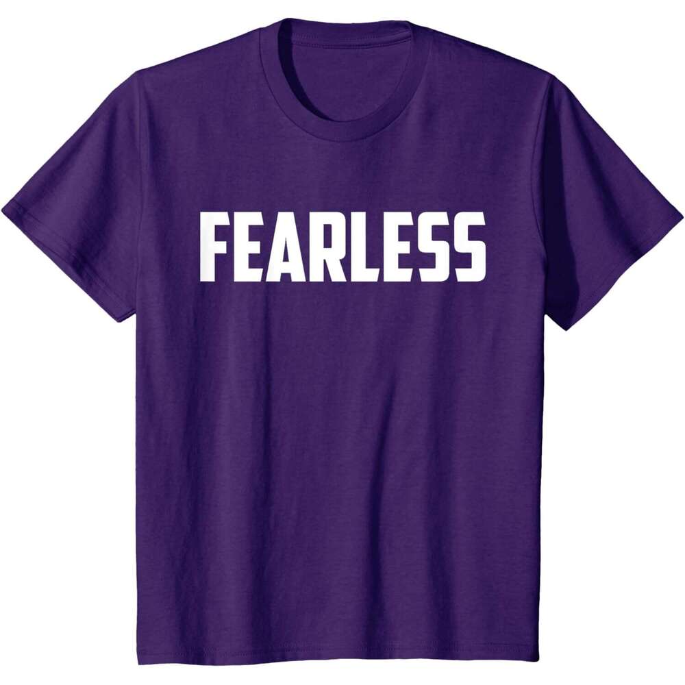 T shirt Mens Tee shirt, Fearless and Strong Motivational Quotes T-Shirt shirts tshirt graphic tee Casual tops summer clothes Short sleeve Free shippin