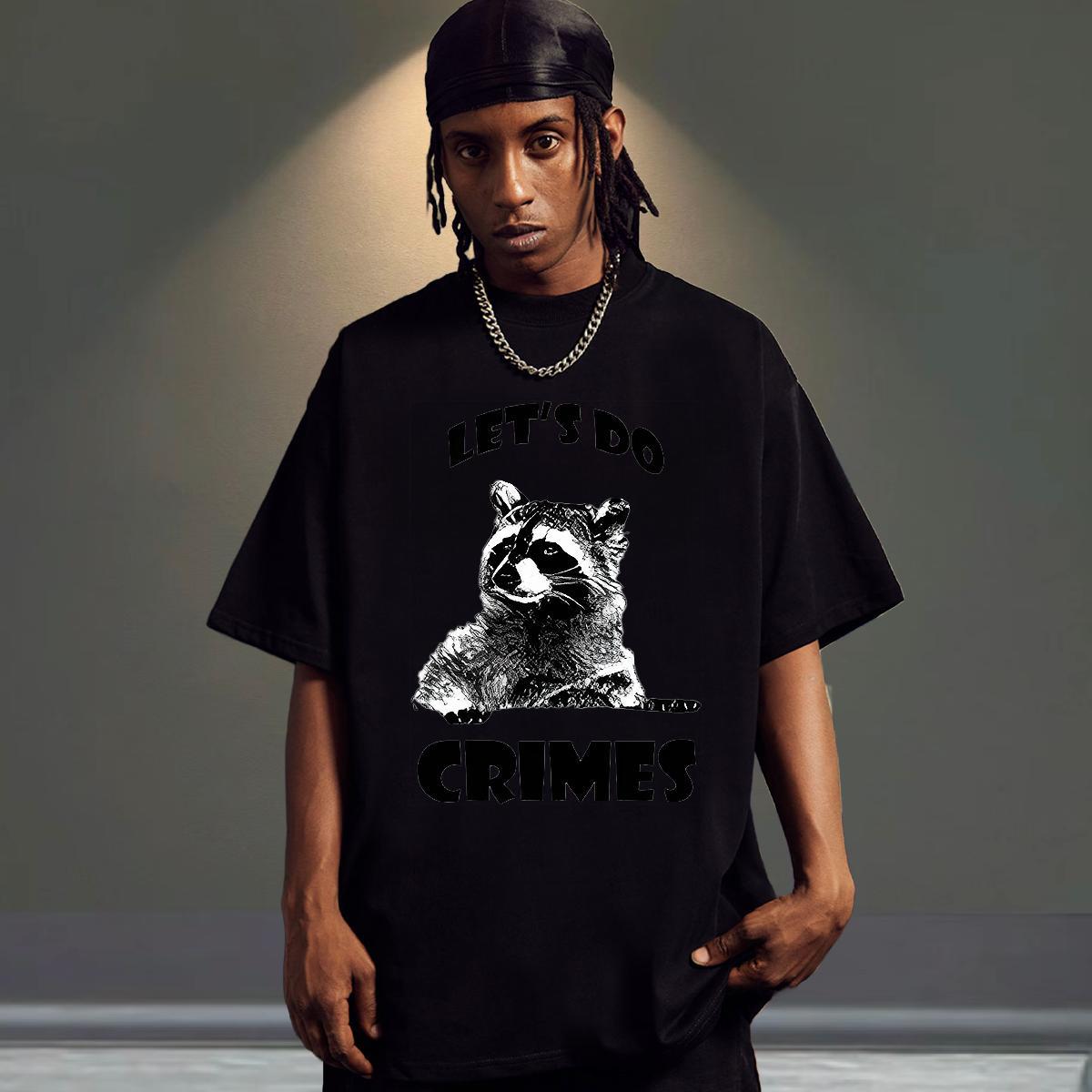 Brand T Shirt For Man 100% Cotton 230g cat Hip Hop Street Tshirts Breathable Short Sleeve Loose Fit Men Tops Tees Floral Print