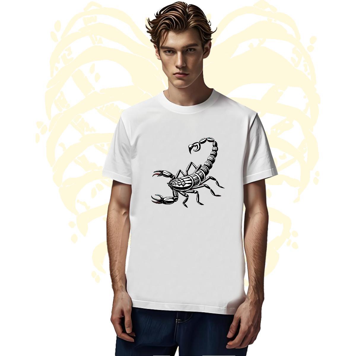 Wholesale Tshirt for Man Woman 230g Pure Cotton scorpion T-Shirts for Men Sport Breathable Skull DIY Customized Tops Shirt
