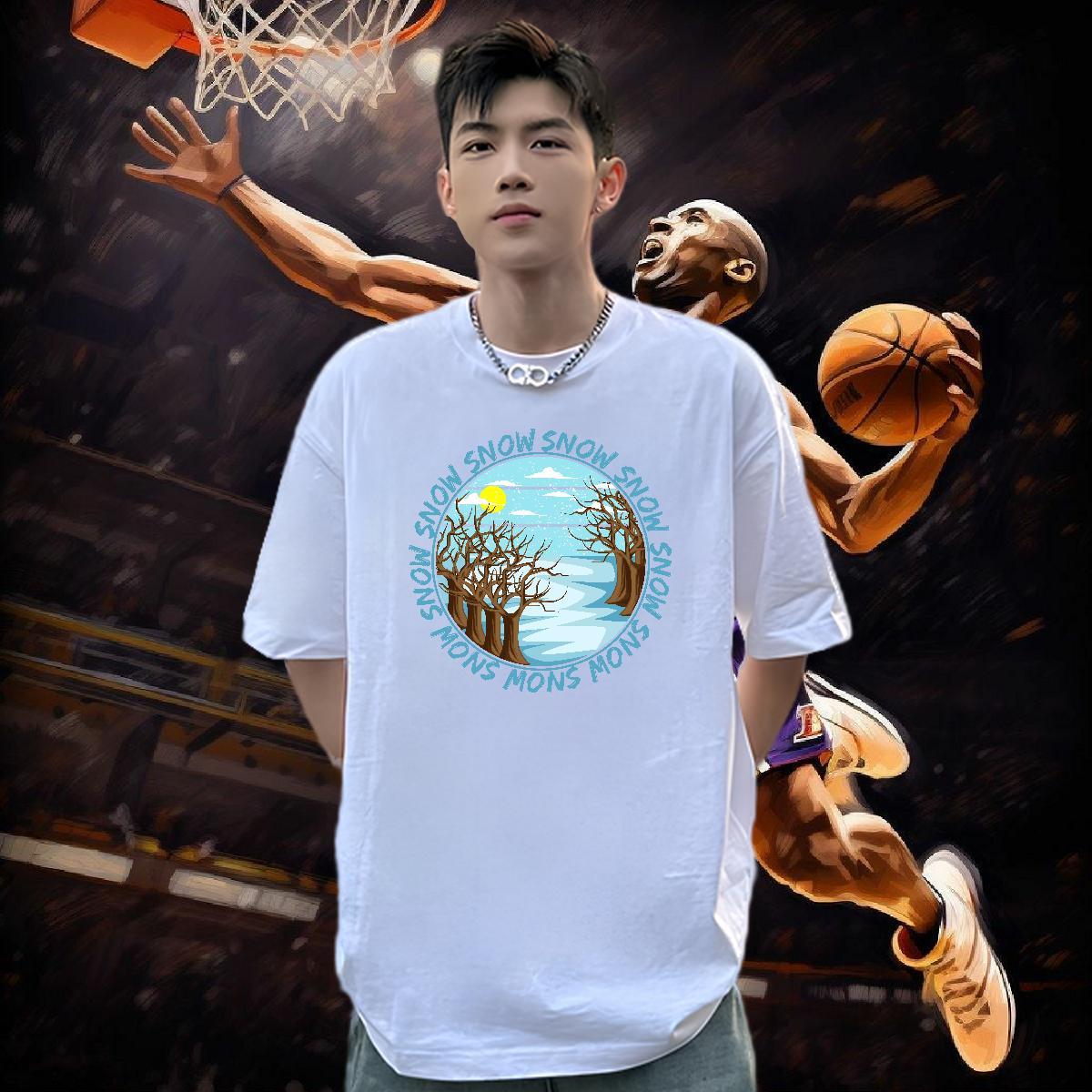 DIY Mens T Shirts 100% Cotton 230g sun Spring Summer Clothings Round Neck Short Sleeve High Quality Men Clothes T-Shirt Black White