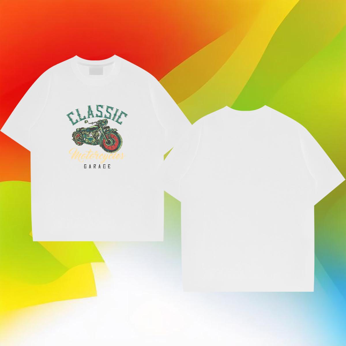 Comfortable Tshirts 100% Cotton 230g Casual Daily Wear Motorcycle Oversized 3XL 4XL Pure Cotton Casual New T Shirts Men Polos