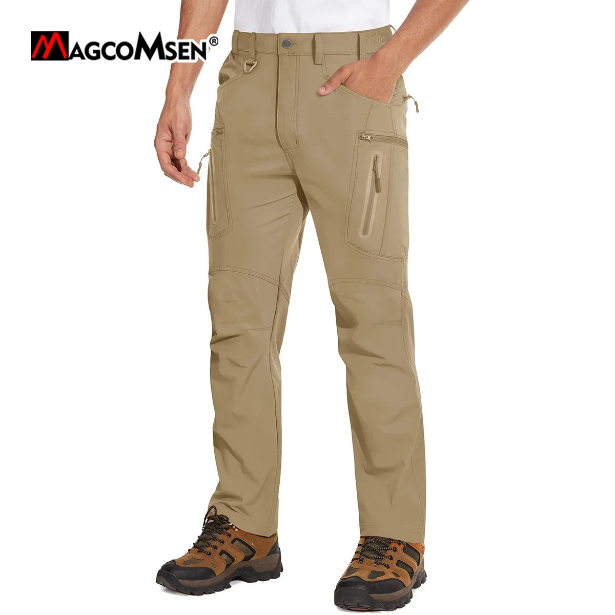 MAGCOMSEN Lightweight Hiking Pant Men Summer Cargo Pants Quick-Dry Nylon Water-Resistant Outdoor Fishing Casual Trouser 240806