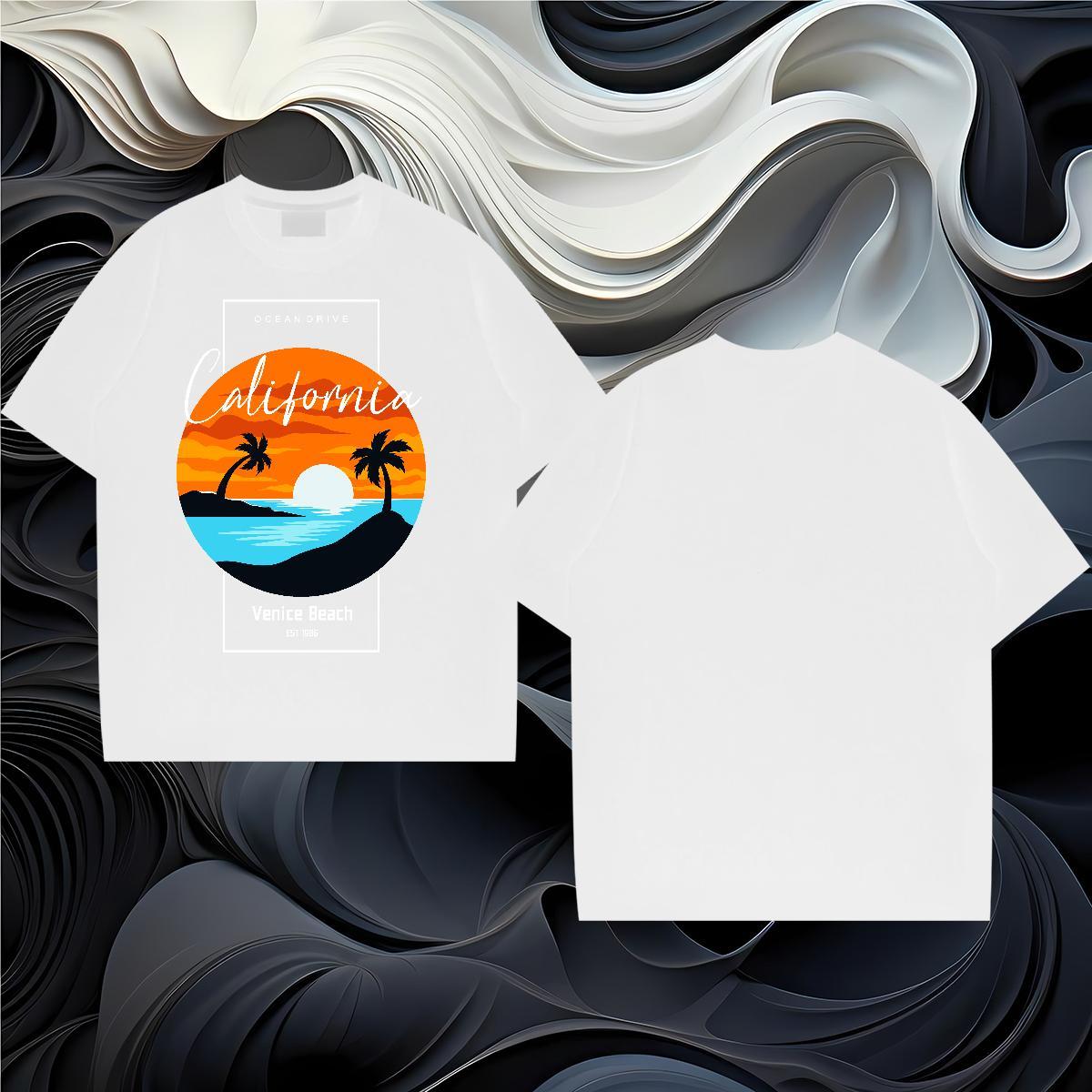 Fashion Designer T Shirt For Man 100% Cotton 230g sea Sports Casual Tees Breathable Short Sleeve TOP Quality Mens Tshirts Graphic