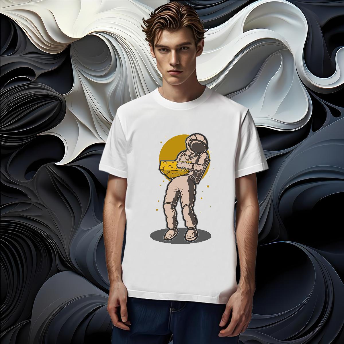 T shirt 100% Cotton 230g universe Beach Breathable Short Sleeve Customized Print Couples T Shirts Brand Loose Clothings