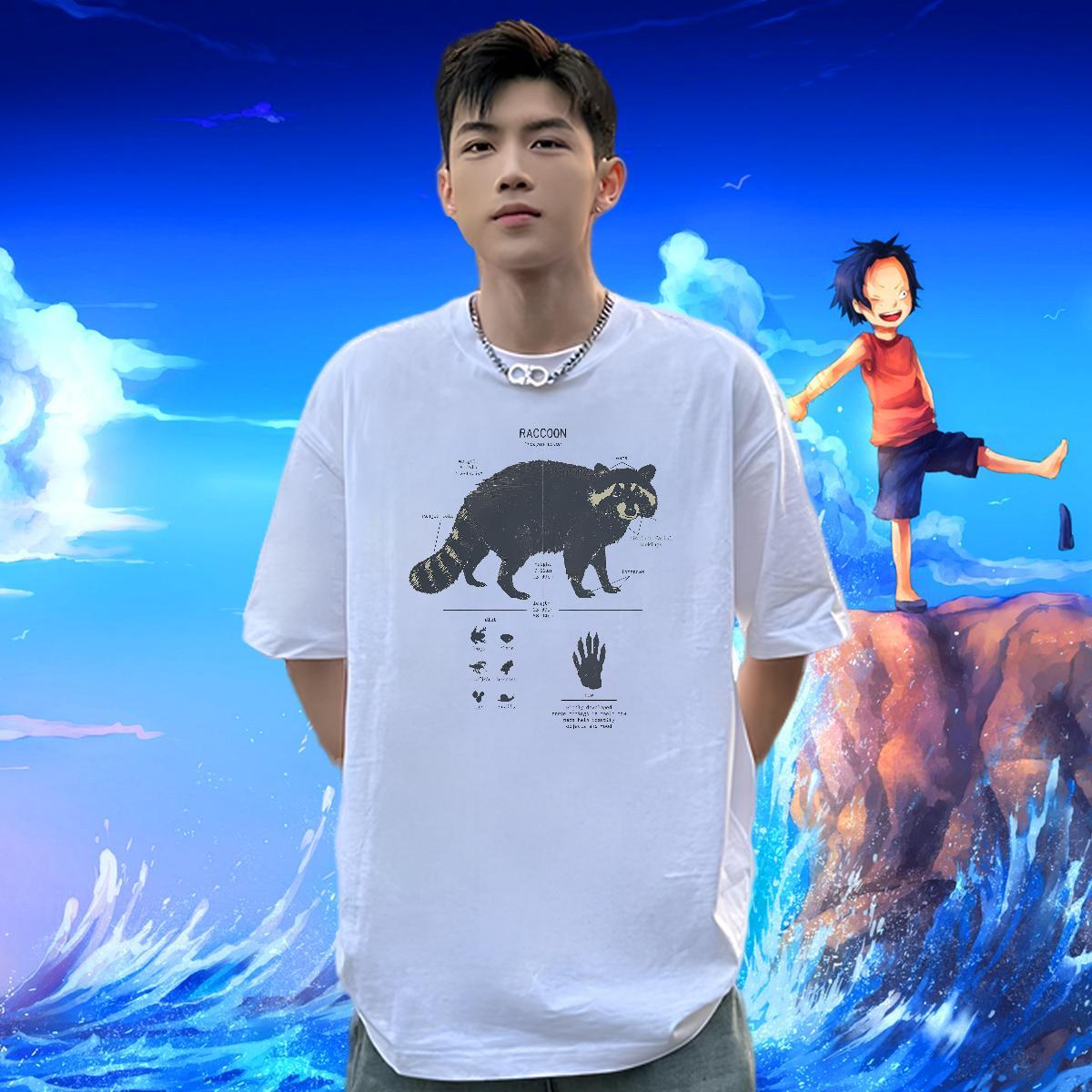Classic T Shirt For Man 230g 100% Cotton cute Street Casual Tees O-Neck Short Sleeve Popular Tshirt for Man Woman DIY Anime