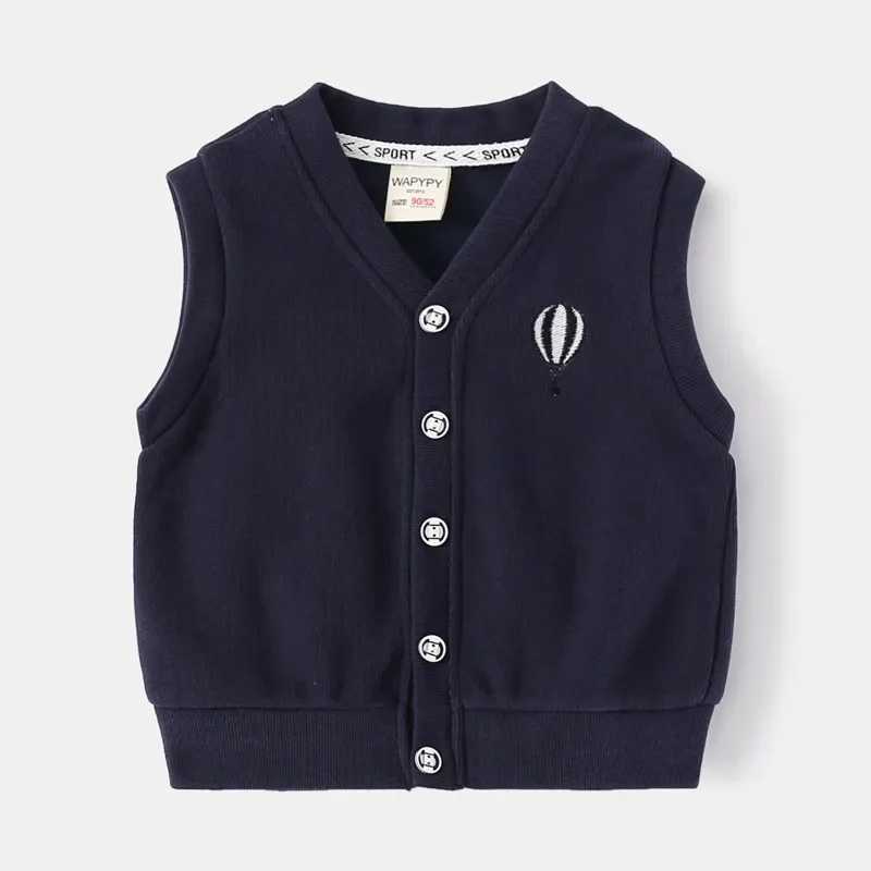 Boys Spring and Autumn Preschool Vest Cotton Childrens CoatW240724