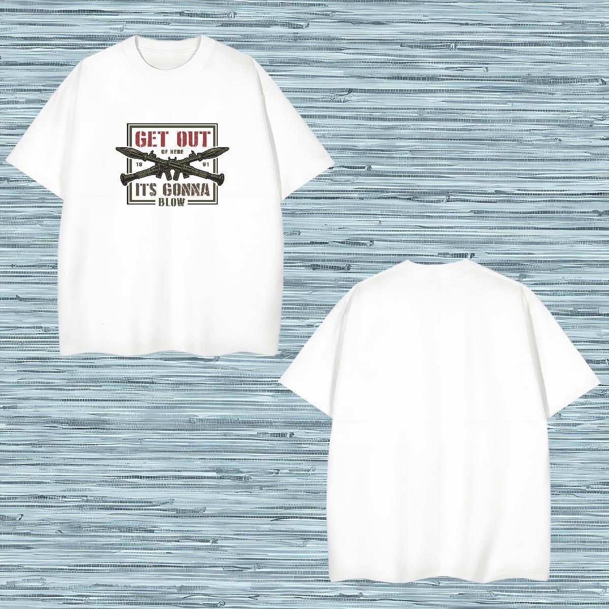 T-Shirts for Men 230g Pure Cotton gun Spring Summer Breathable Custom Big Size Tshirt for Man Woman Classic Casual Loose Tees Shirts