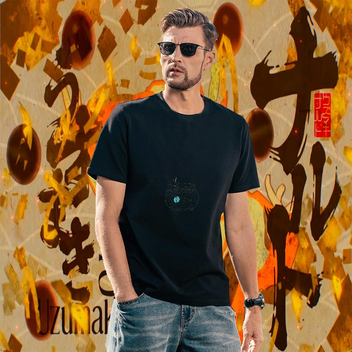 High Quality Mens Tshirts 230g 100% Cotton fish Men T Shirts Sports Casual O-Neck Short Sleeve DIY Anime Designer Fashion Tees Shirts