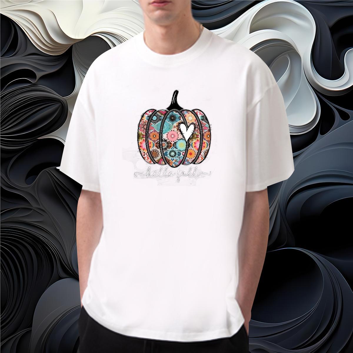 Customized Mens T Shirts 230g Pure Cotton halloween Casual Daily Wear Top Tees Breathable Short Sleeve TOP Quality Men Tees DIY Printed