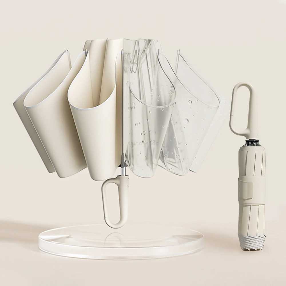 Extra Large Reinforced Wind-resistant Rain-resistant Dual-purpose UV-resistant Fully Automatic Ring-buckle UmbrellaXJ22