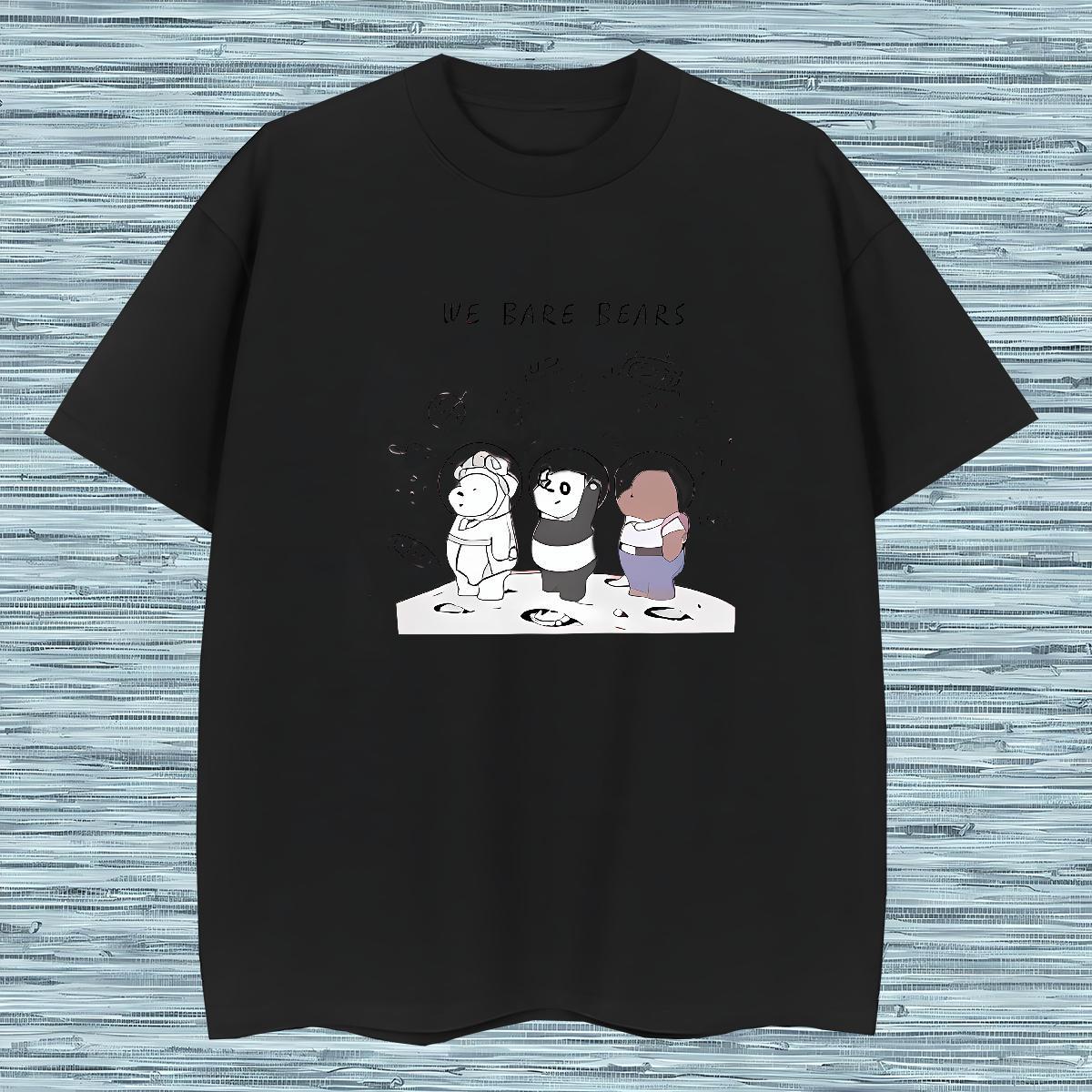 T Shirt For Man 230g Cotton bear Daily Outfit Breathable Anime Print Men Tshirts New Arrival Soft Tops