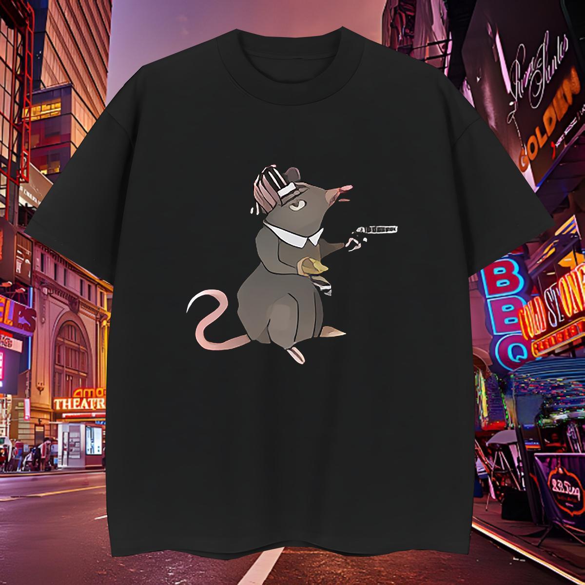 Free Shipping Tshirts 230g Cotton mouse T Shirt For Man Street wear Hip Hop Short Sleeve O-Neck Floral Print 2024 DIY Wear