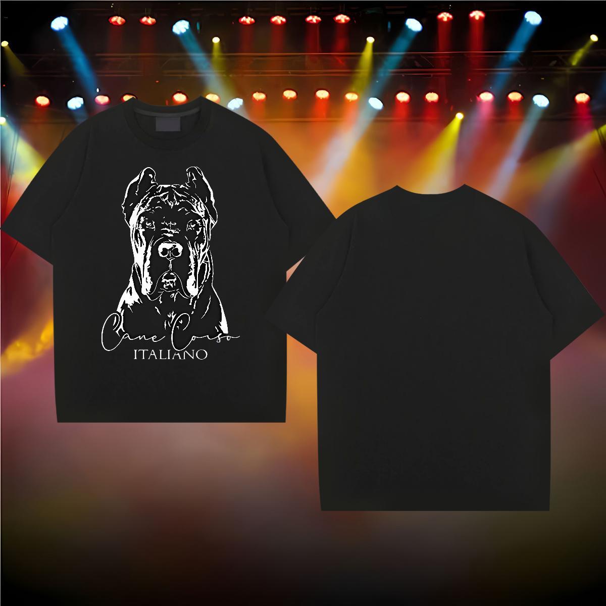 DIY Customized T Shirt For Man 230g Cotton dog Spring Summer Polos Short Sleeve Soft Brand Men Tees Oversized 4XL