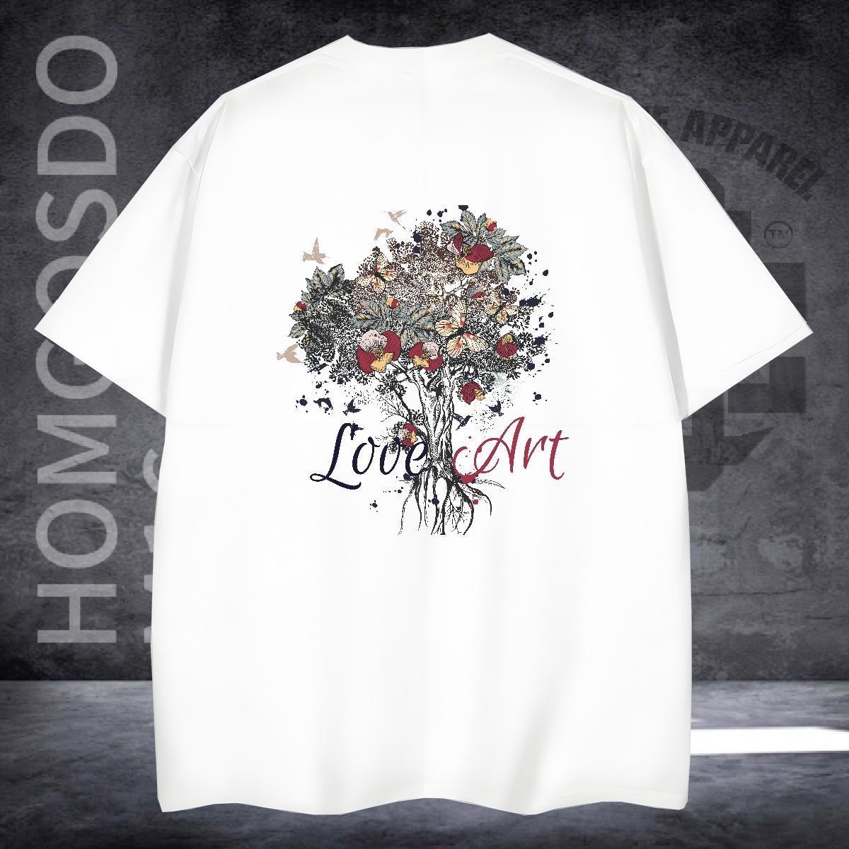 Fashion Design T shirt 230g 100% Cotton tree Daily Wear Tee Shirt Crew Neck Comfortable Tshirts Customized