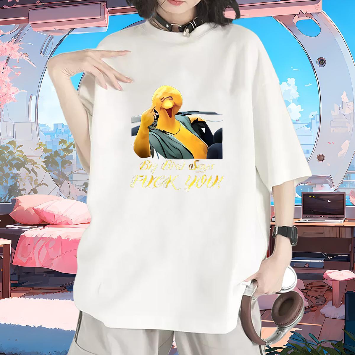 Nice T-Shirts for Women Breathable Women Tshirts Custom Printed bird Hip Hop 230g 100% Cotton Factory Direct Clothes