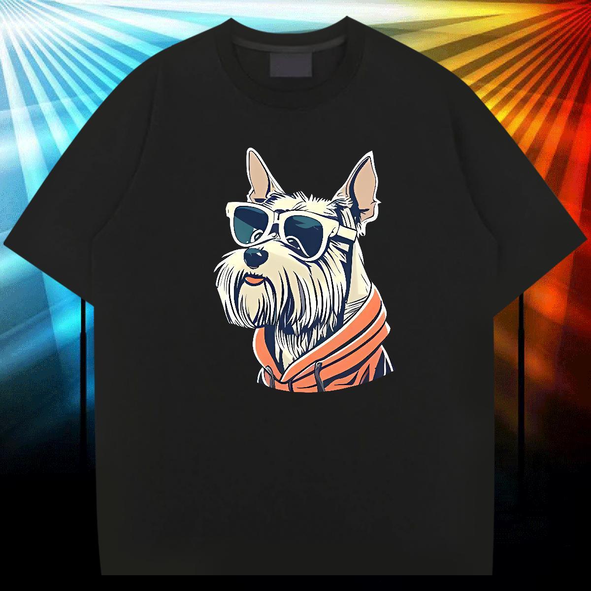 Fashion New Men T Shirts 100% Cotton 230g dog Sport Tops Shirt Crew Neck Breathable Cool Couples T Shirts Custom Printed