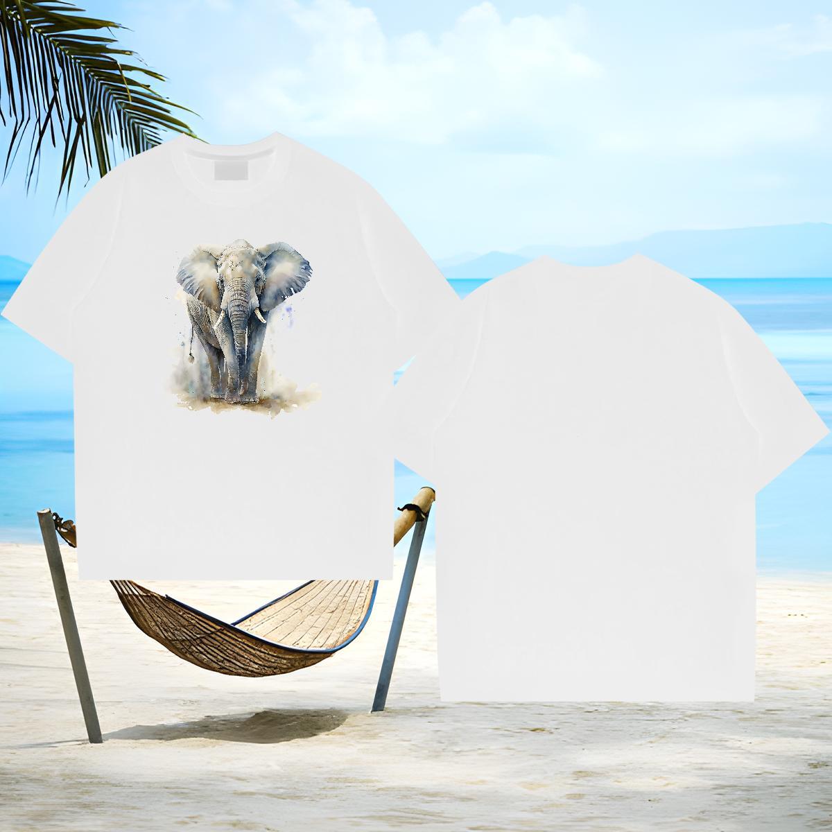 High Quality Men Tops Tees 230g Pure Cotton T-Shirts for Men Anime Printing Street Breathable Crew Neck White Plus Size Fashion Design Wear