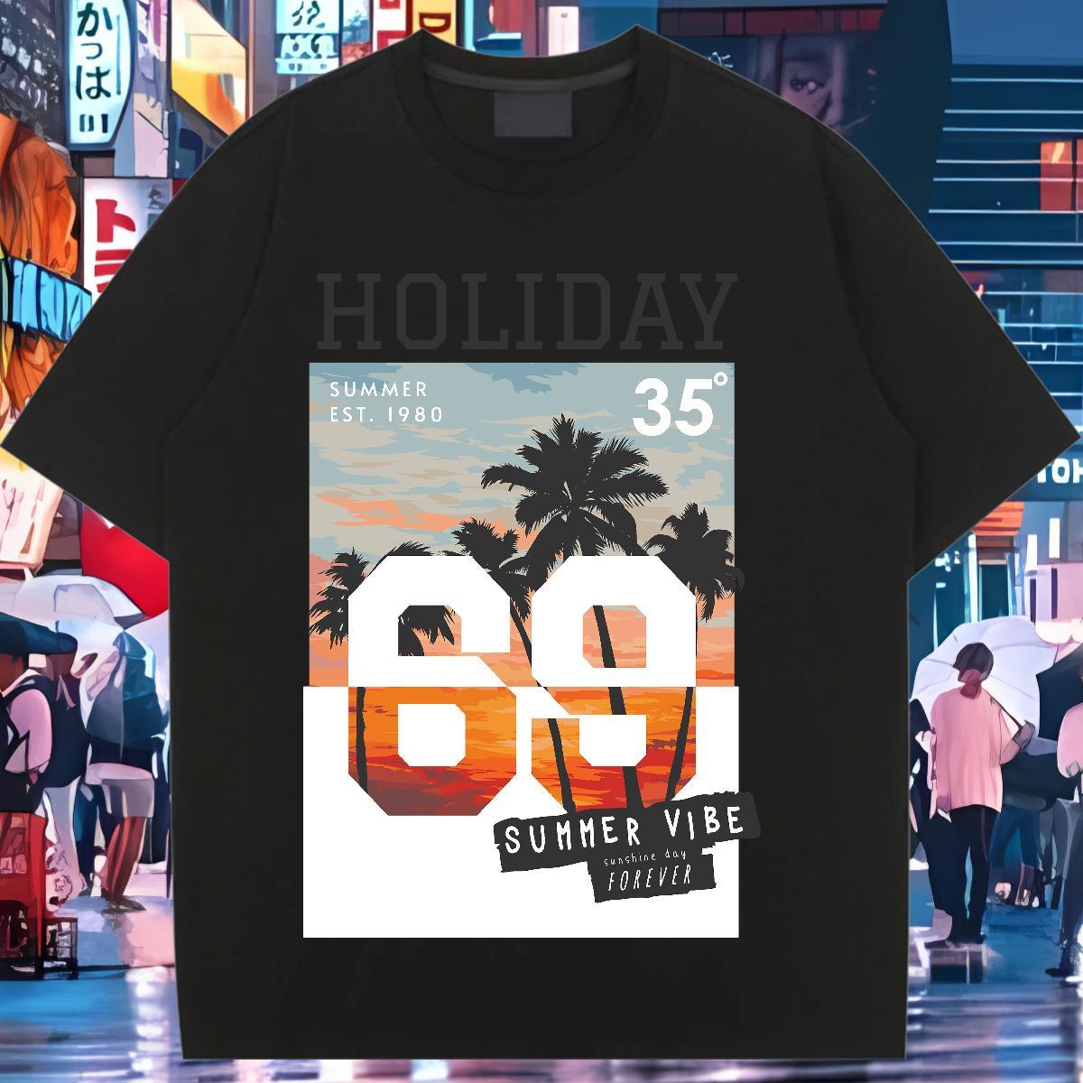 Wholesale Womens T Shirts O-Neck Short Sleeve Women Tshirts Custom Cartoon tree Sports Street Wear 230g Pure Cotton Stylist Tops