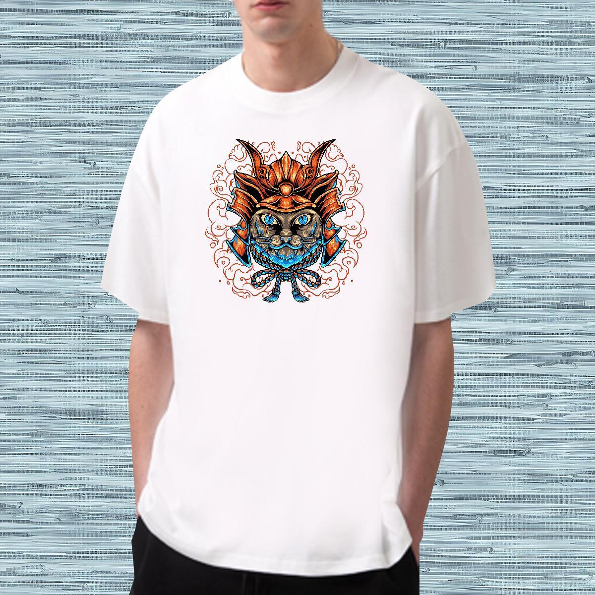 Fashion T shirt 230g Pure Cotton cute Casual Beach Tees Breathable Short Sleeve Popular Men Clothes T-Shirt DIY Anime