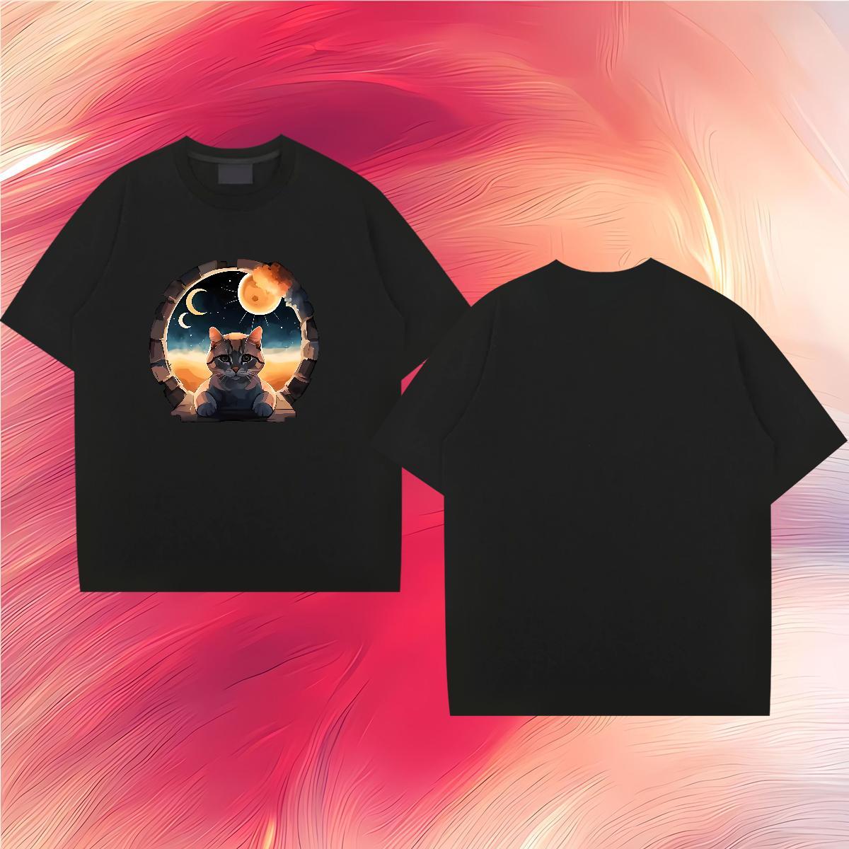 2024 New T shirt 230g 100% Cotton Street Casual Tshirts Breathable Crew Neck Cool Tshirt for Man Woman Anime