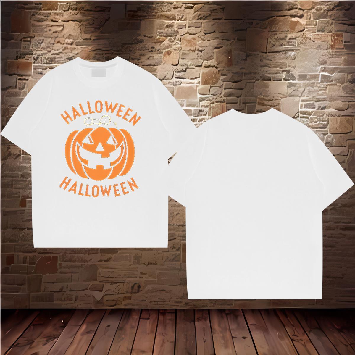 Classic Casual T shirt 100% Cotton 230g pumpkin Hip Hop Top Tees Crew Neck Breathable Soft Mens Tshirts Custom Anime