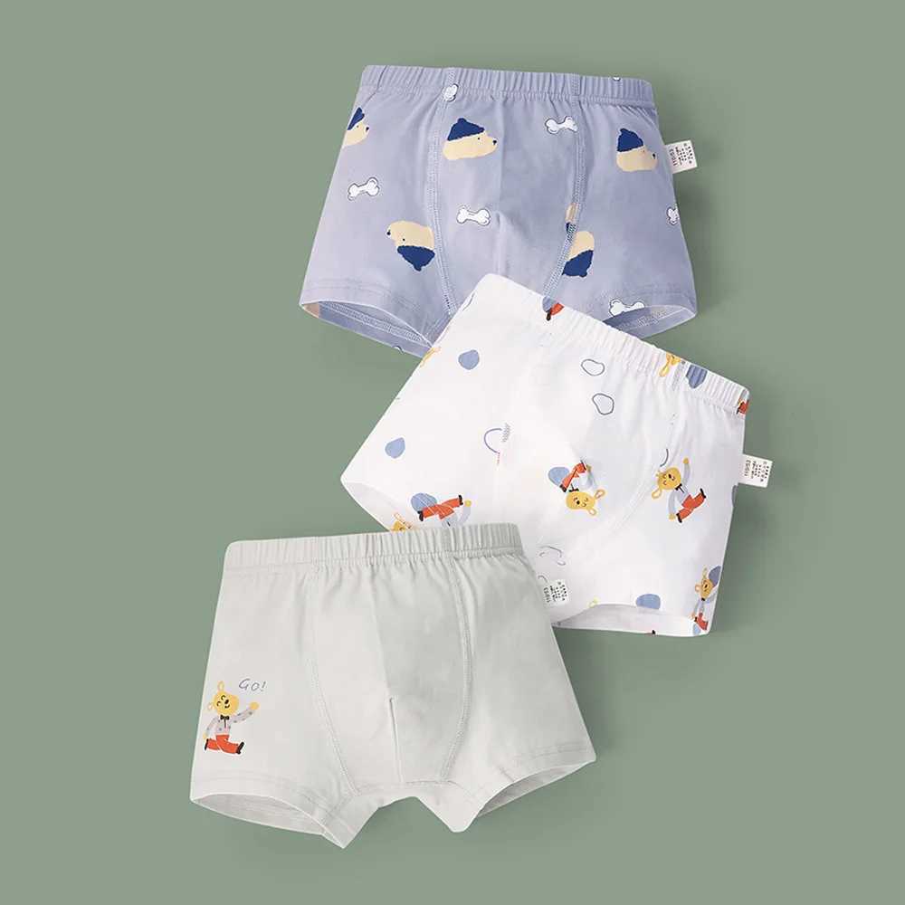 Big boys boxer underwear Childrens striped underwear Little boys shark growing shorts Big boys cotton pantsW240715