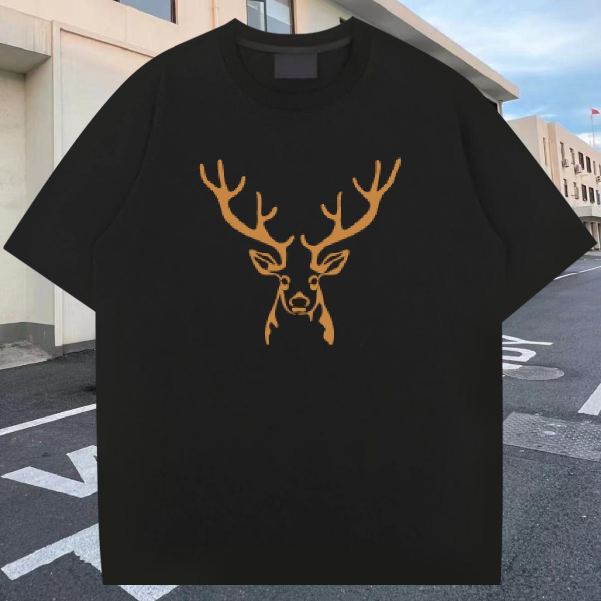 Classic Casual Man T Shirts 230g Pure Cotton Christmas Beach Tops Shirt Crew Neck Breathable Designer Tshirt for Man Woman Custom Printed