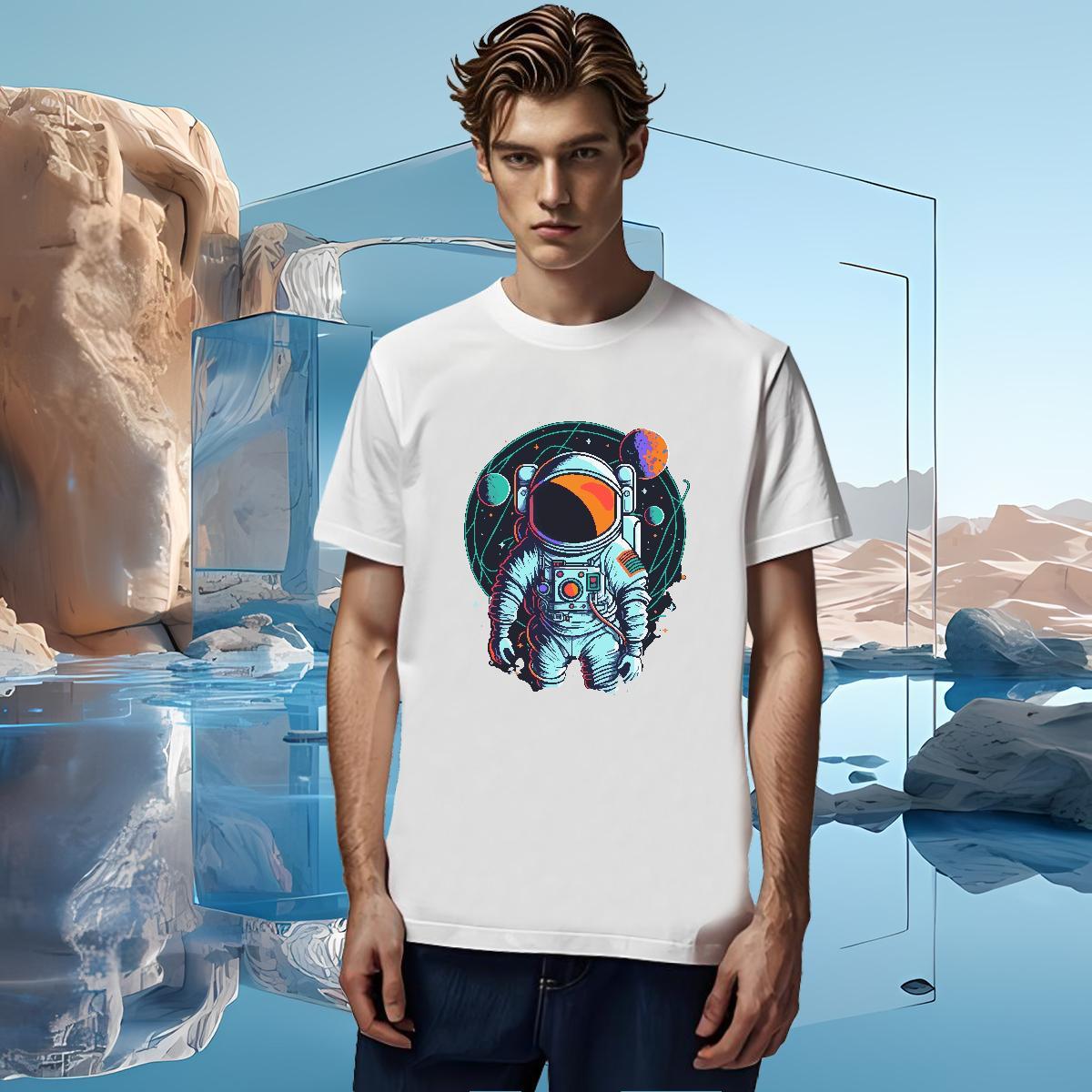 Men T Shirts 230g 100% Cotton universe Hip Hop O Neck Short Sleeves DIY Logo Oversized Men Tees 2024 DIY Classic Wear