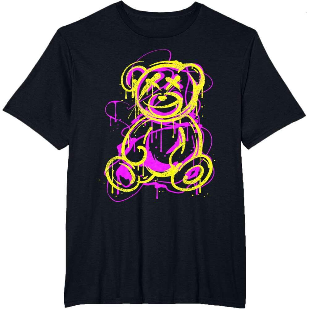 T shirt Mens art Teddy bear T-Shirt shirts tshirt graphic tee Casual tops summer clothes Short sleeve