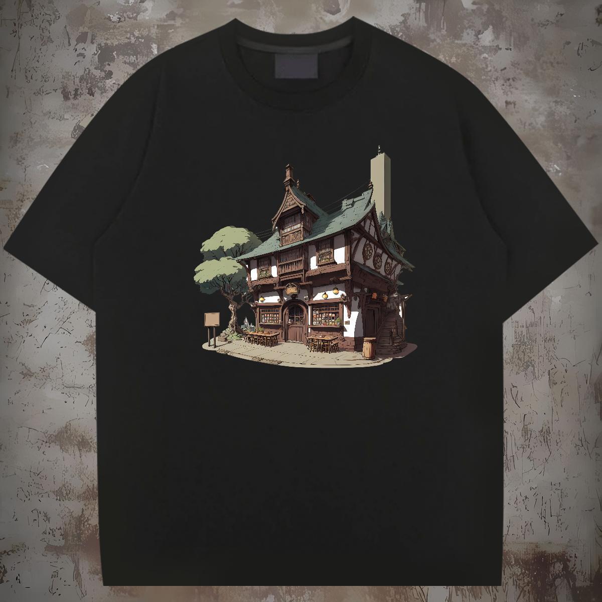 Fashion Casual T Shirt For Man 230g 100% Cotton House Summer Casual Tops Shirt O-Neck Short Sleeve Designer Men Tees Custom Print Plus Size