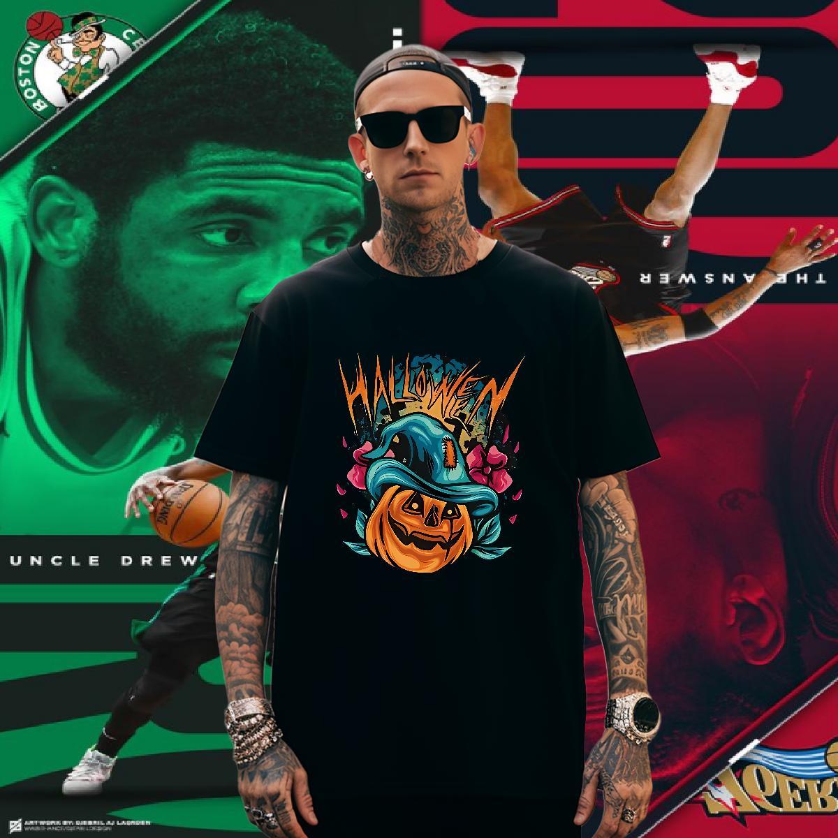 Men T Shirts 230g Cotton pumpkin Outdoor Breathable Crew Neck Anime Print Couples T Shirts Fashion Casual Brand Tees Shirts