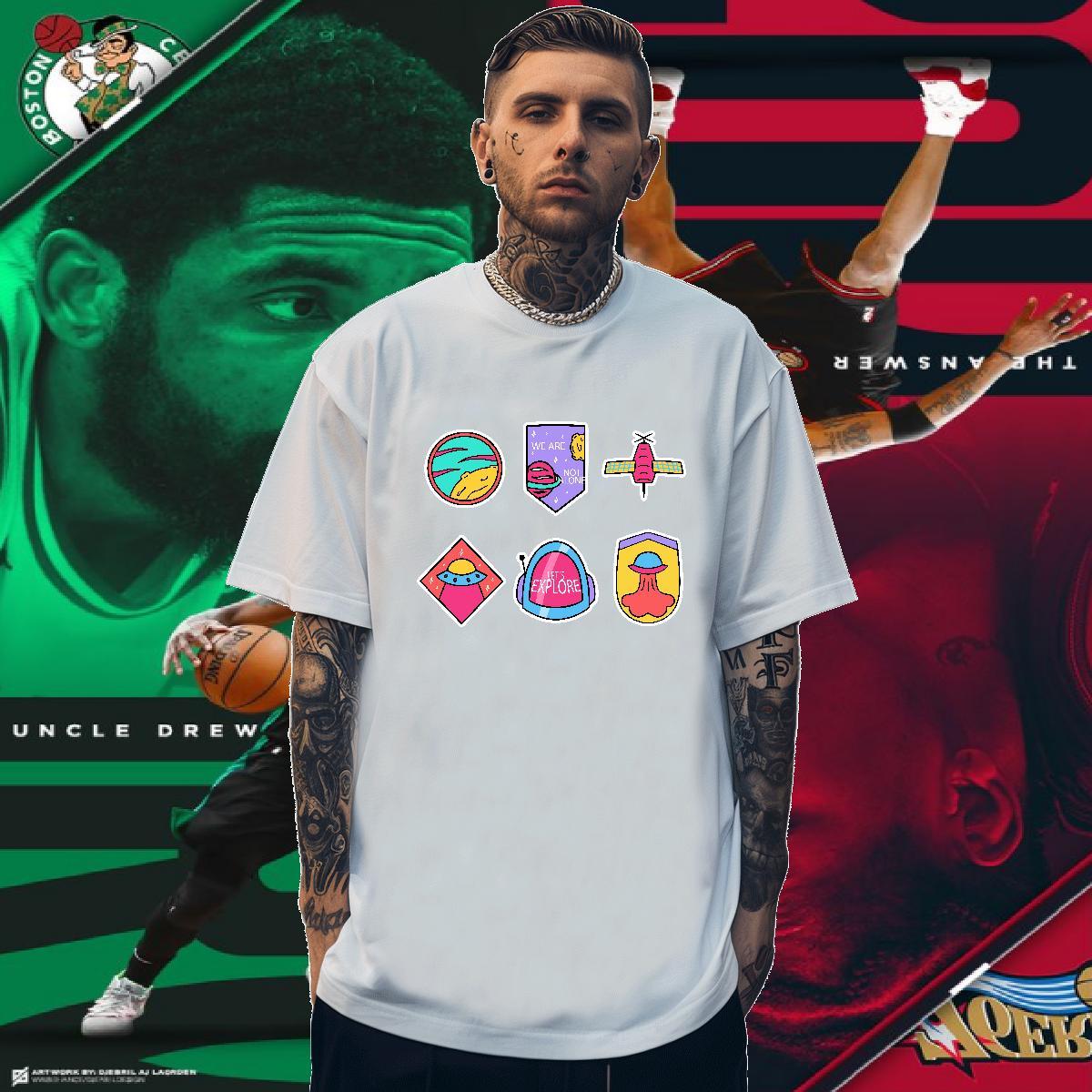 Mens T Shirts 100% Cotton 230g planet Casual O Neck Short Sleeves Custom Print Oversized Men Tees Wholesale Popular Clothings